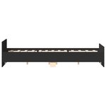 vidaXL Cadre de lit sans matelas noir 180x200 cm