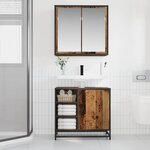 vidaXL Ensemble de mobilier de salle de bain 2 Pièces Bois ancien