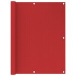 vidaXL Écran de balcon Rouge 120x500 cm PEHD