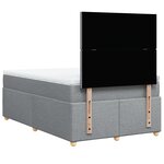 vidaXL Sommier à lattes de lit et matelas gris clair 120x190 cm tissu
