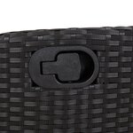 vidaXL Ensemble à manger de jardin coussins 7Pièces Noir Résine tressée