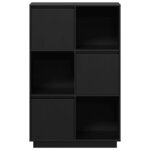 vidaXL Buffet Noir 74x35x117 cm Bois massif de pin