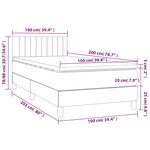 vidaXL Sommier à lattes de lit matelas et LED Marron foncé 100x200cm