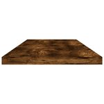 vidaXL Étagères murales 4 Pièces chêne fumé 80x20x1 5cm bois d'ingénierie