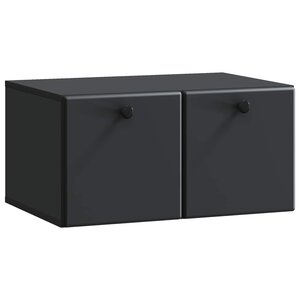 vidaXL Meuble TV mural 59 5 x 41 x 30 cm Noir Bois d'ingénierie