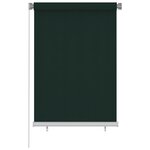 vidaXL Store roulant d'extérieur 100x140 cm Vert foncé PEHD