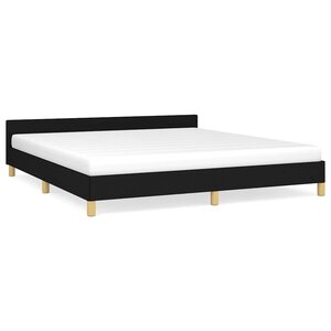 vidaXL Cadre de lit sans matelas noir 180x200 cm tissu