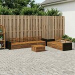 vidaXL Ensemble de canapés d'extérieur 8 Pièces Naturel 79 x 79 x 37 cm