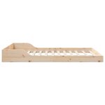 vidaXL Cadre de lit Marron 120 x 200 cm Bois massif en pin