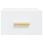 vidaXL Table de chevet murale blanc 35x35x20 cm