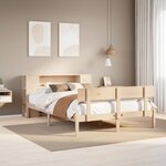 vidaXL Lit bibliothèque sans matelas 140x200 cm bois massif de pin