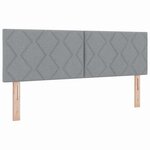 vidaXL Lit à ressorts avec matelas Gris clair 140 x 190 cm tissu