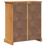 vidaXL Cabinet de salle de bain marron miel 68 x 34 x 80 cm