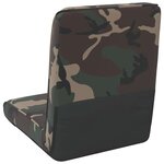 vidaXL Fauteuil de sol ajustable Vert armée Tissu