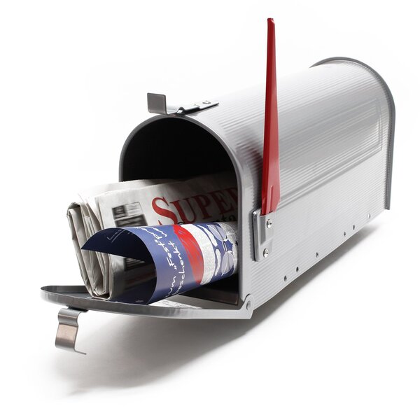 Boîte aux lettres Us mailbox design américain gris argenté boite à lettres avec drapeau