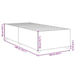 vidaXL Cadre de lit Taupe 100x200 cm Tissu