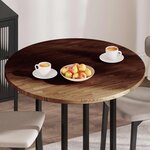 vidaXL Plateau de table Marron foncé Ø 90 x 2 5 cm