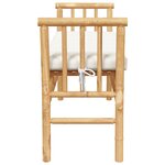Banc de jardin vidaXL avec coussin de 110 cm en bambou