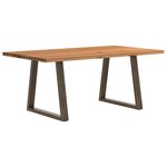 vidaXL Table à manger marron clair bois de chêne massif rectangulaire