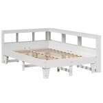 vidaXL Lit bibliothèque sans matelas blanc 120x200 cm bois pin massif