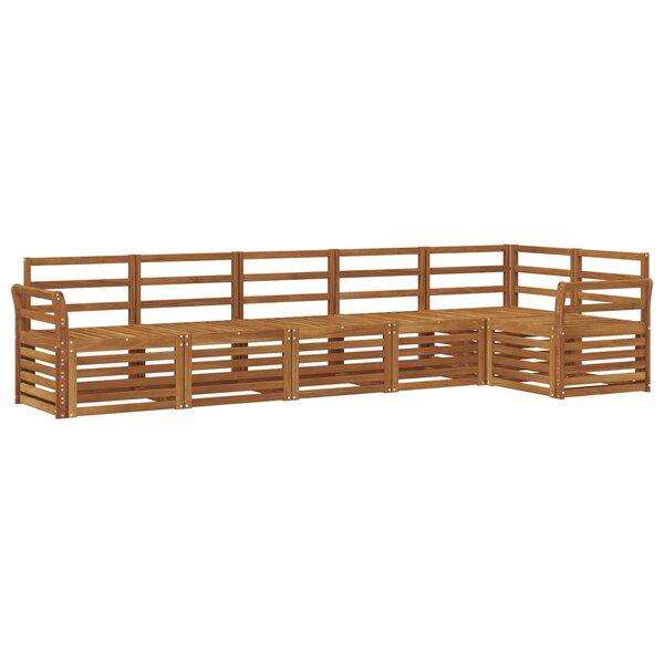 vidaXL Ensemble de canapé d'angle 6 Pièces Naturel Bois d'Acacia Massif