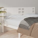 vidaXL Tête de lit Blanc 156x4x100 cm Bois massif de pin