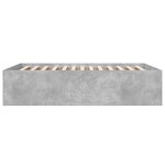 vidaXL Cadre de lit gris béton 140x190 cm bois d'ingénierie