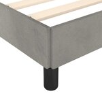 vidaXL Cadre de lit sans matelas gris clair velours