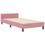 vidaXL Lit à ressorts avec tête de lit Rose 90 x 200 cm Velours