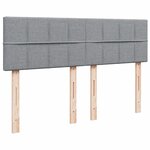vidaXL Sommier à lattes de lit avec matelas Gris clair 160x200cm Tissu