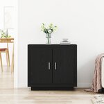 Buffet vidaXL Noir Chêne 80x40x75 cm Bois d'ingénierie