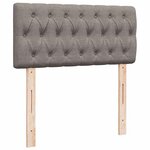 vidaXL Cadre de lit ottoman avec matelas taupe 90x190 cm tissu
