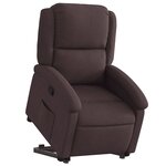vidaXL Fauteuil inclinable marron foncé tissu