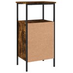 vidaXL Table de chevet chêne fumé 41x31x80 cm bois d'ingénierie