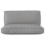 vidaXL Ensemble de coussins de palette 2 pièces en tissu Oxford gris