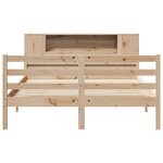 vidaXL Lit bibliothèque sans matelas 160x200 cm bois massif de pin