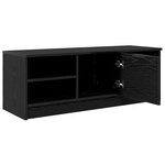 vidaXL Meuble TV Chêne noir 102 x 35 x 36 5 cm Bois d'ingénierie