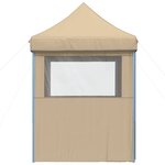 vidaXL Tente de fête 200 x 200 x 306 cm Beige Tissu Oxford
