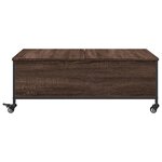 vidaXL Table basse avec roulettes chêne marron bois d'ingénierie