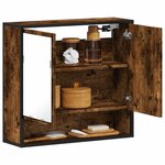 vidaXL Armoire à miroir de salle de bain chêne fumé bois d’ingénierie