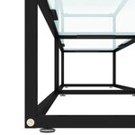 vidaXL Meuble TV Marbre blanc 200x40x40 5 cm Verre trempé