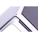 Lot de 2 Serre-livres métallique large 14 x 12 x 14 cm magnétique Gris MAUL