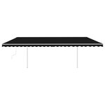 vidaXL Auvent automatique capteur de vent/LED 6x3 m Anthracite
