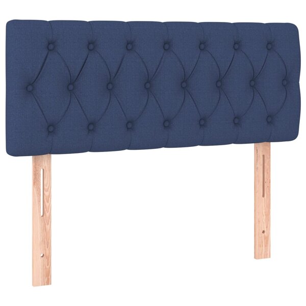 vidaXL Tête de lit Bleu 90x7x78/88 cm Tissu