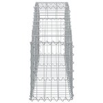 vidaXL Panier de gabions arqué 150x30x40/60 cm Fer galvanisé