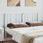 vidaXL Tête de lit métal blanc 120 cm
