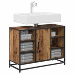 vidaXL Cabinet de salle de bain avec porte Bois Ancien 80 x 33 x 60 cm
