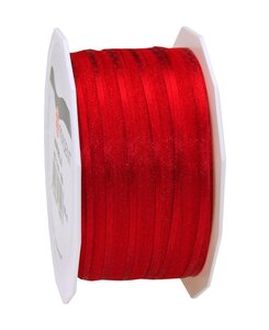 Organza marseille 50-m-rouleau 10 mm  rouge