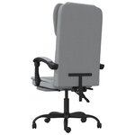 Chaise fauteuil siège pivotante de inclinable de bureau informatique étude clair tissu gris 02_0024237