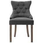 vidaXL Chaises à manger lot de 2 gris tissu